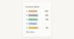 segment by customer labels
