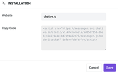 Install live chat