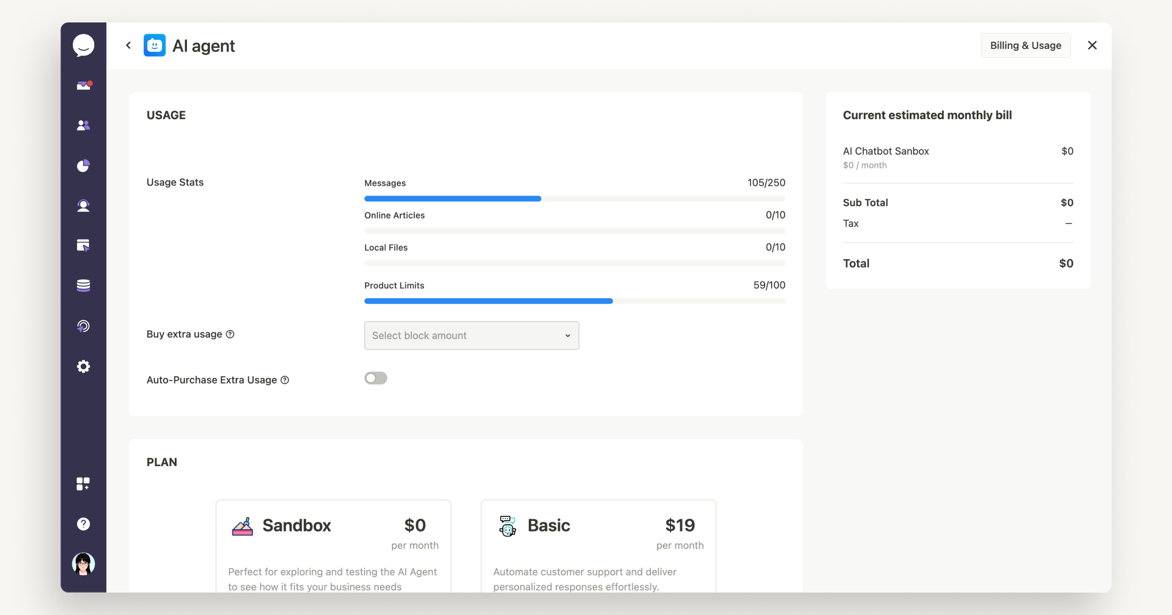 AI Agent Billing and Usage