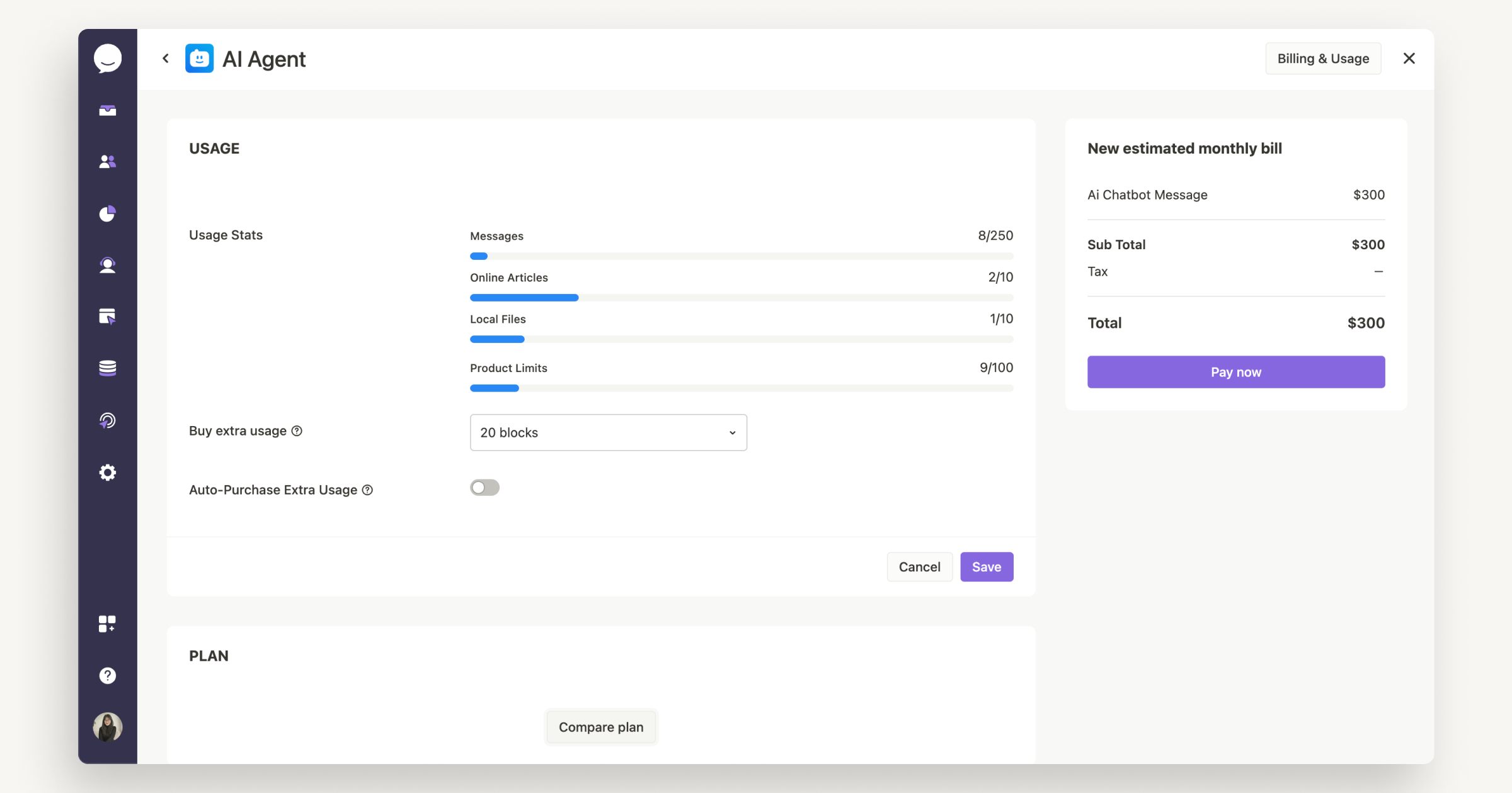 AI Agent Billing and Usage