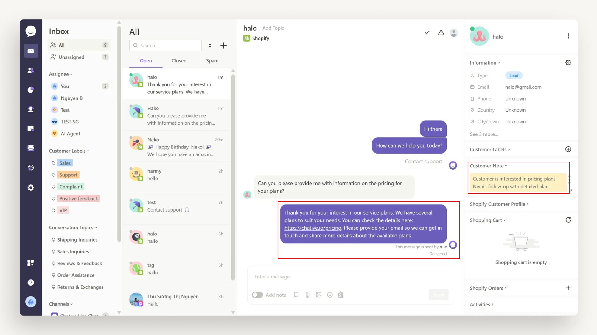 Service Upgrade Inquiry &amp; Email Collection