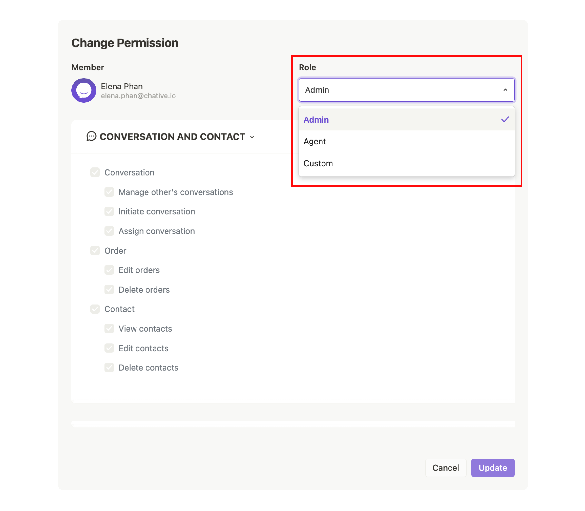 Customize agent permissions