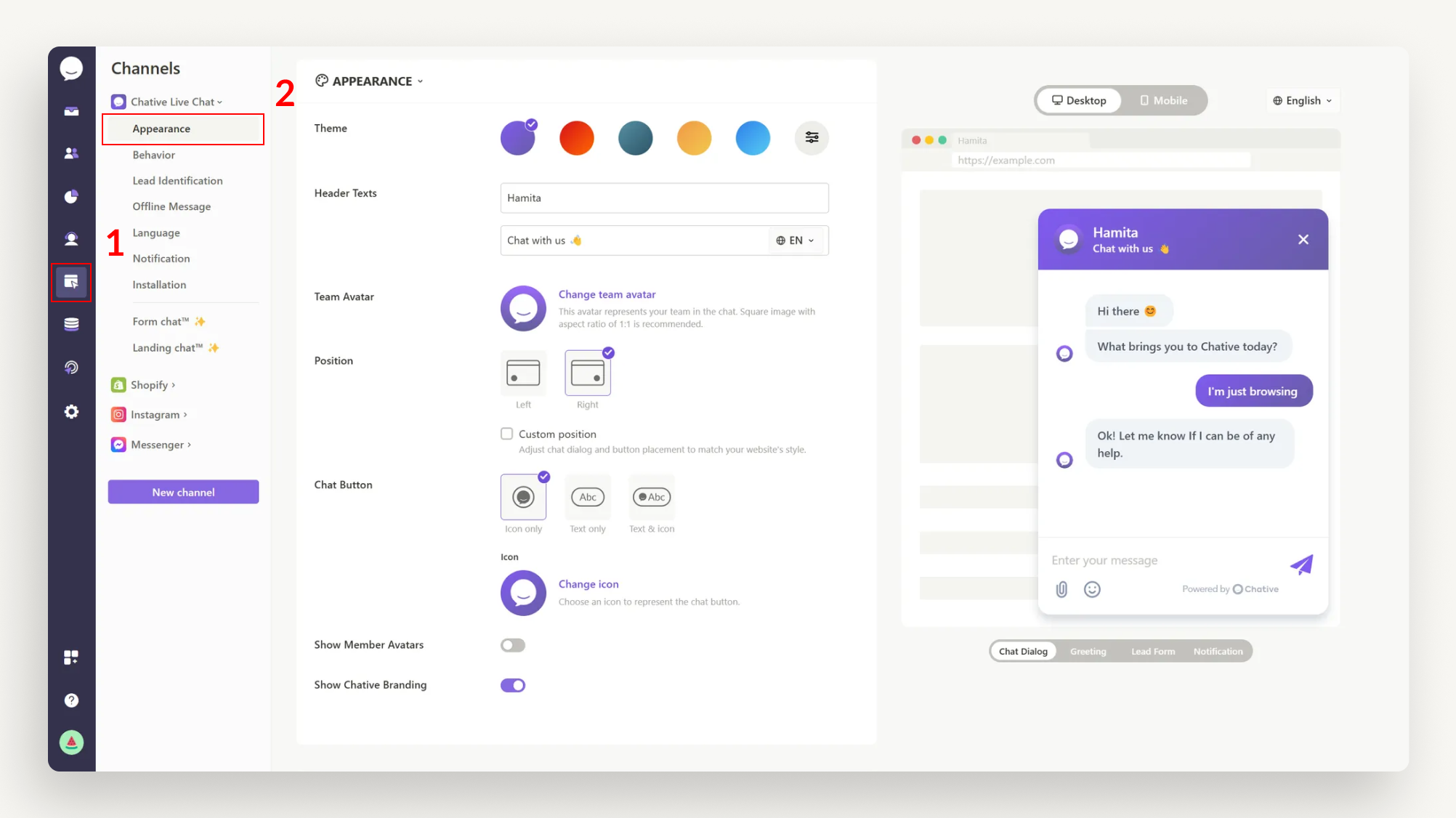 Style Your Live Chat Appearance