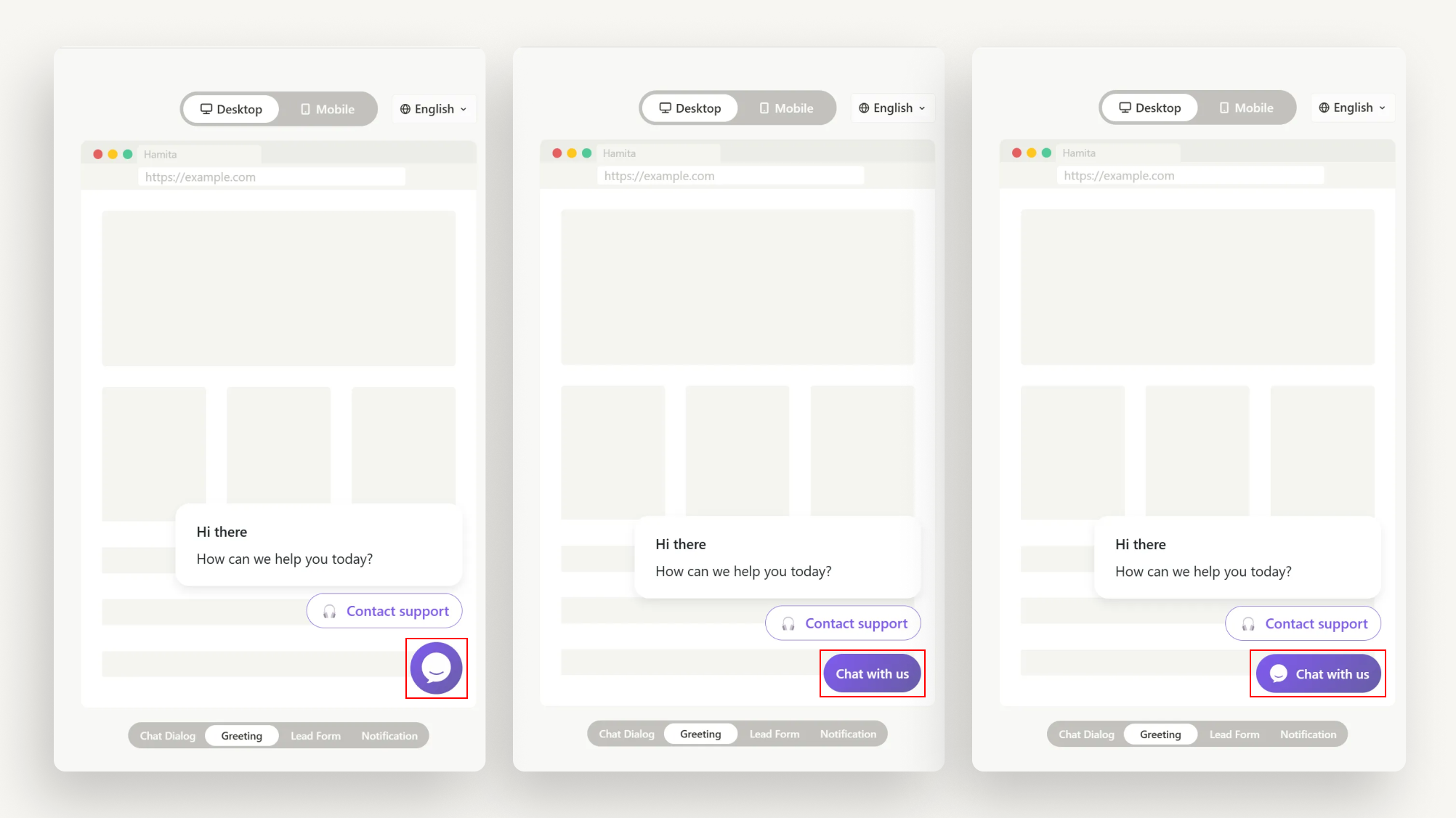 chat button type