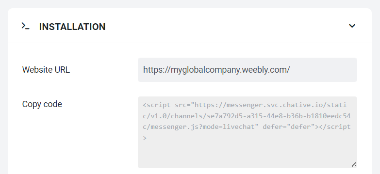 Install livechat to Website!