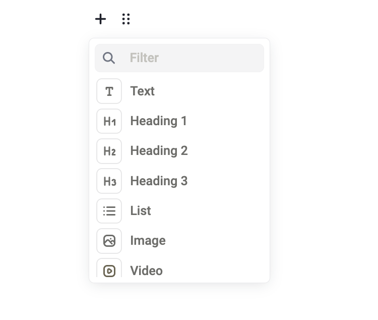 This block shows the options available for customizing a block in Knowledge Base!