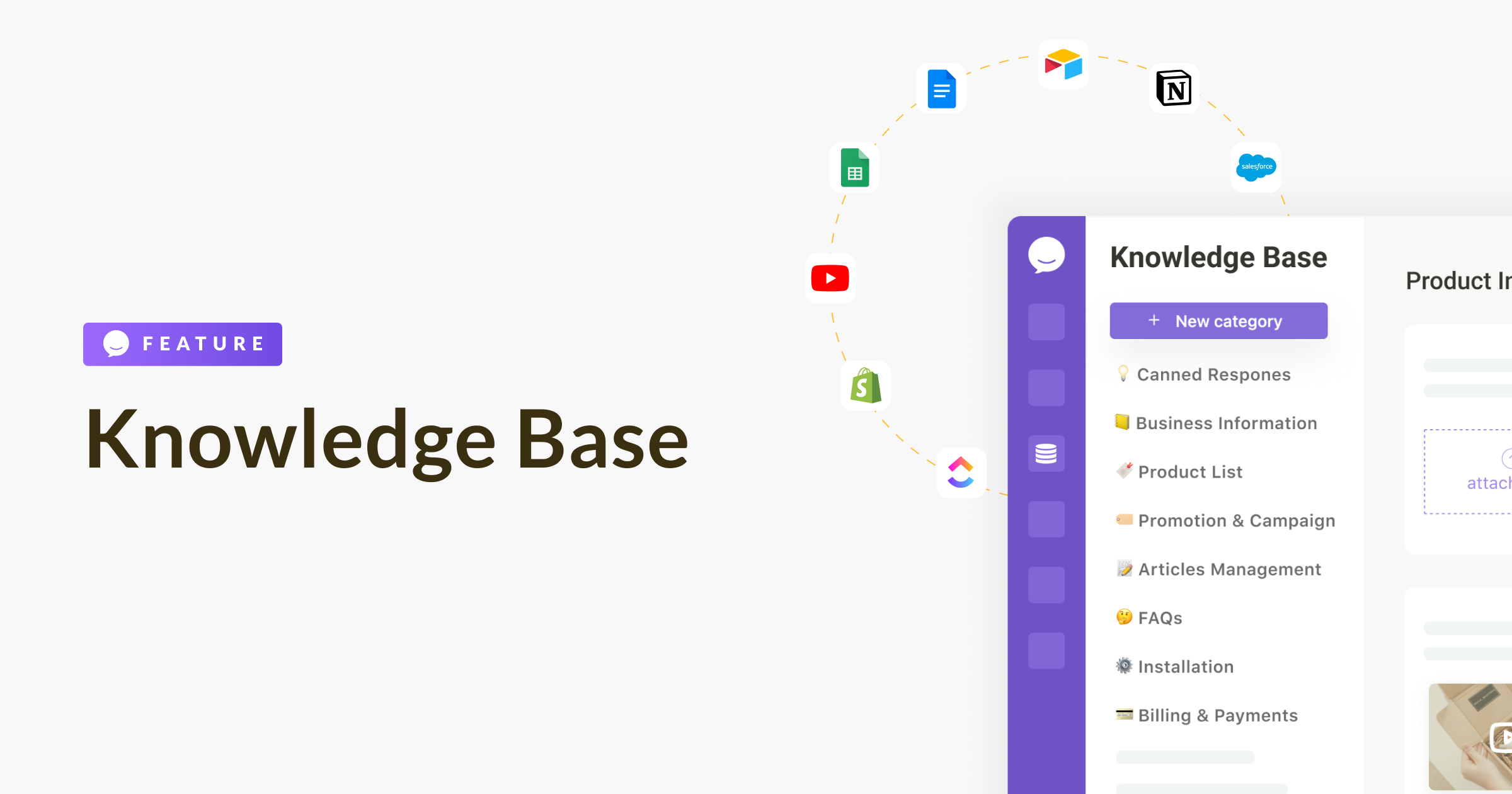 Knowledge Base in Chative.IO