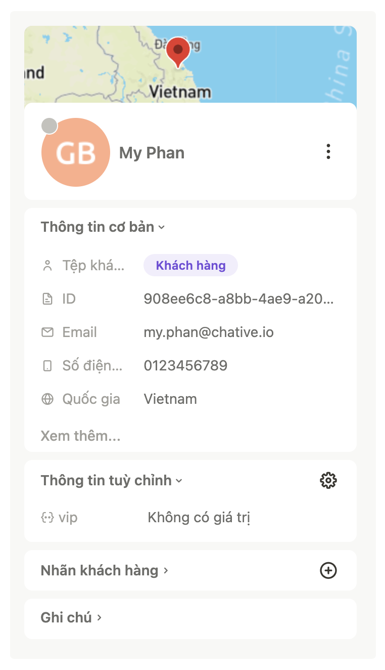 Cập nhật thông tin