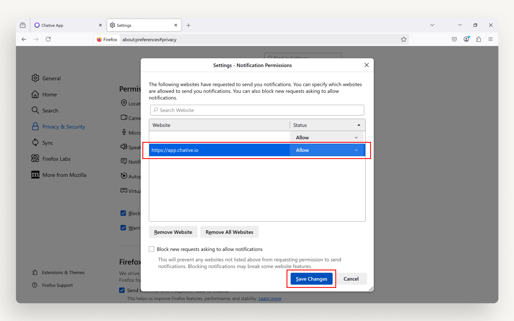 Thông báo Firefox trên Windows - Bước 4